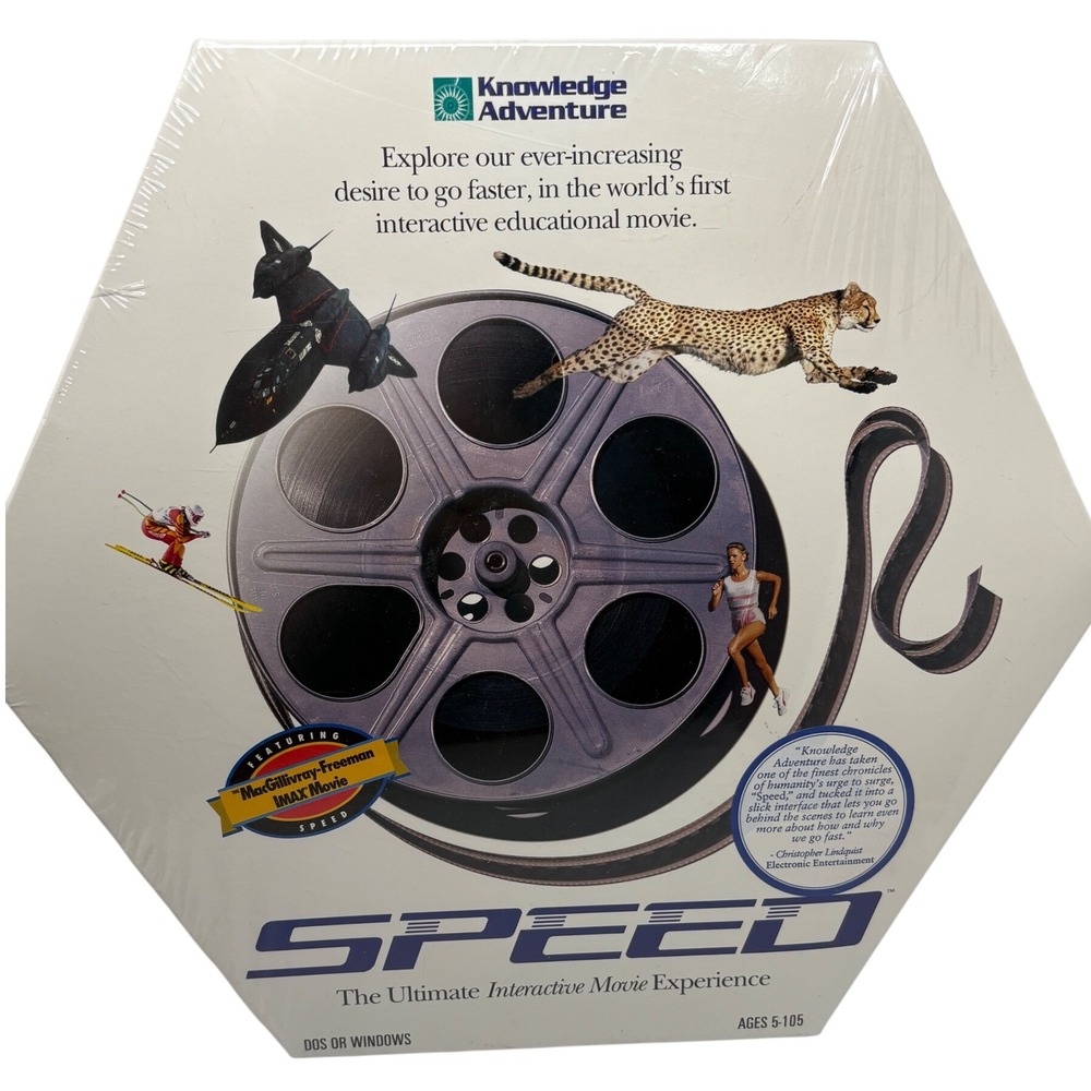 Knowledge Adventure SPEED‎ Interactive Movie DOS Windows PC Game Jumpstart 1993